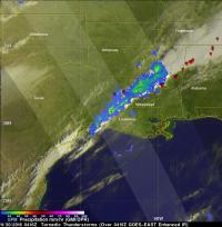 GPM Image of Tornadoes in Southeastern US