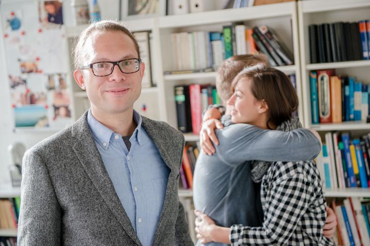 Scientists Giving a Hug