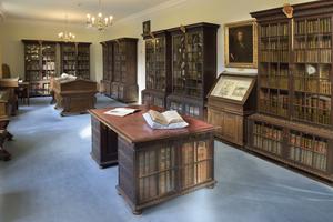 Inside the Pepys Library at Magdalene College, Cambridge