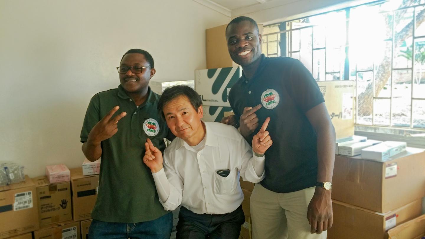 Corresponding author Harukazu Tomoya with colleagues
