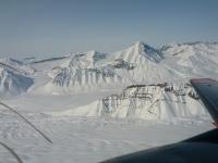 View during Aerogeophysical Survey Flight Over Canadian Arctic Ice Caps