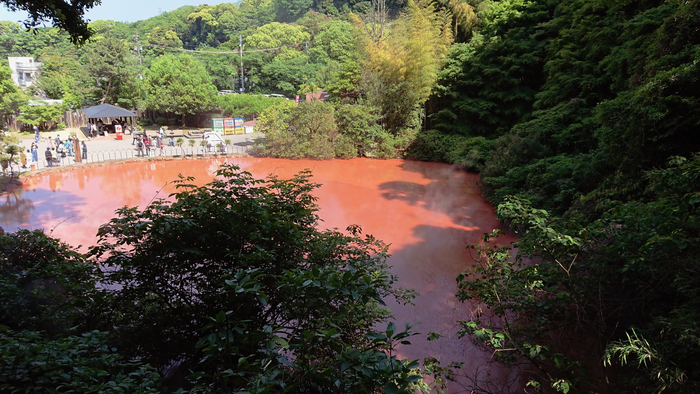 The 'Chinoike Jigoku' onsen in Beppu city