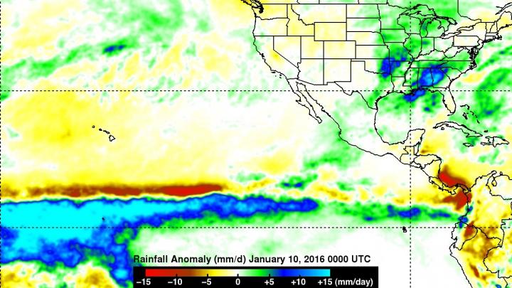 GPM Image of Rainfall in January 2016