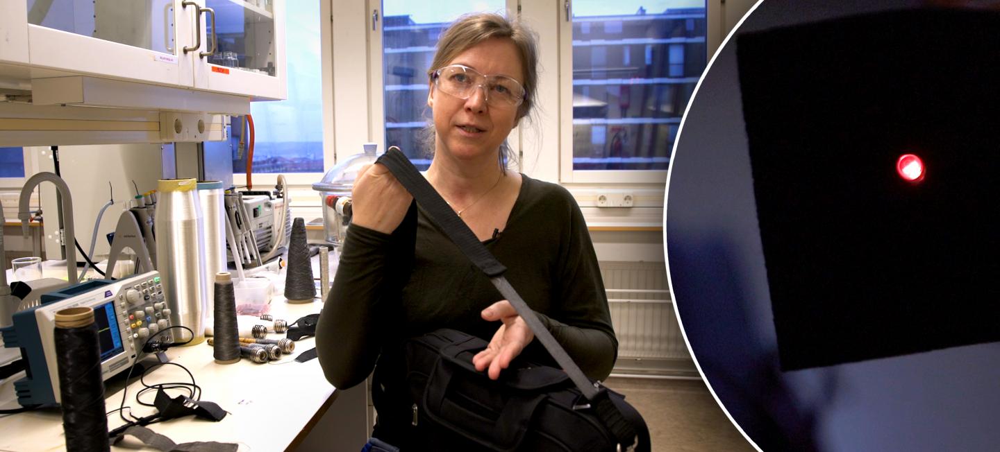 Anja Lund with the Electric Textile + LED