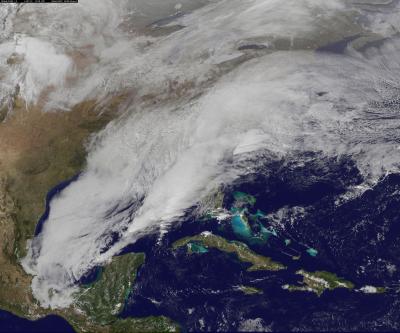 GOES Image of Feb. 12, 2014, Snowstorm