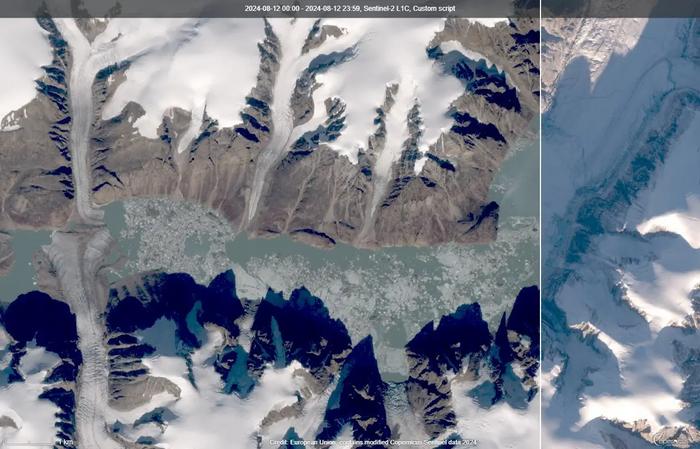 Before and after wipe of the Catalina Lake