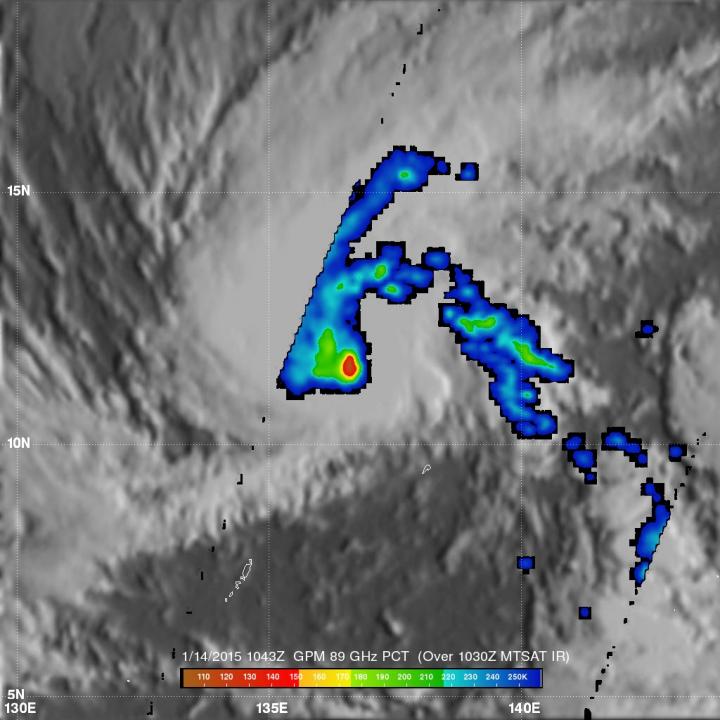 GPM Rainfall Rate in Mekkhala