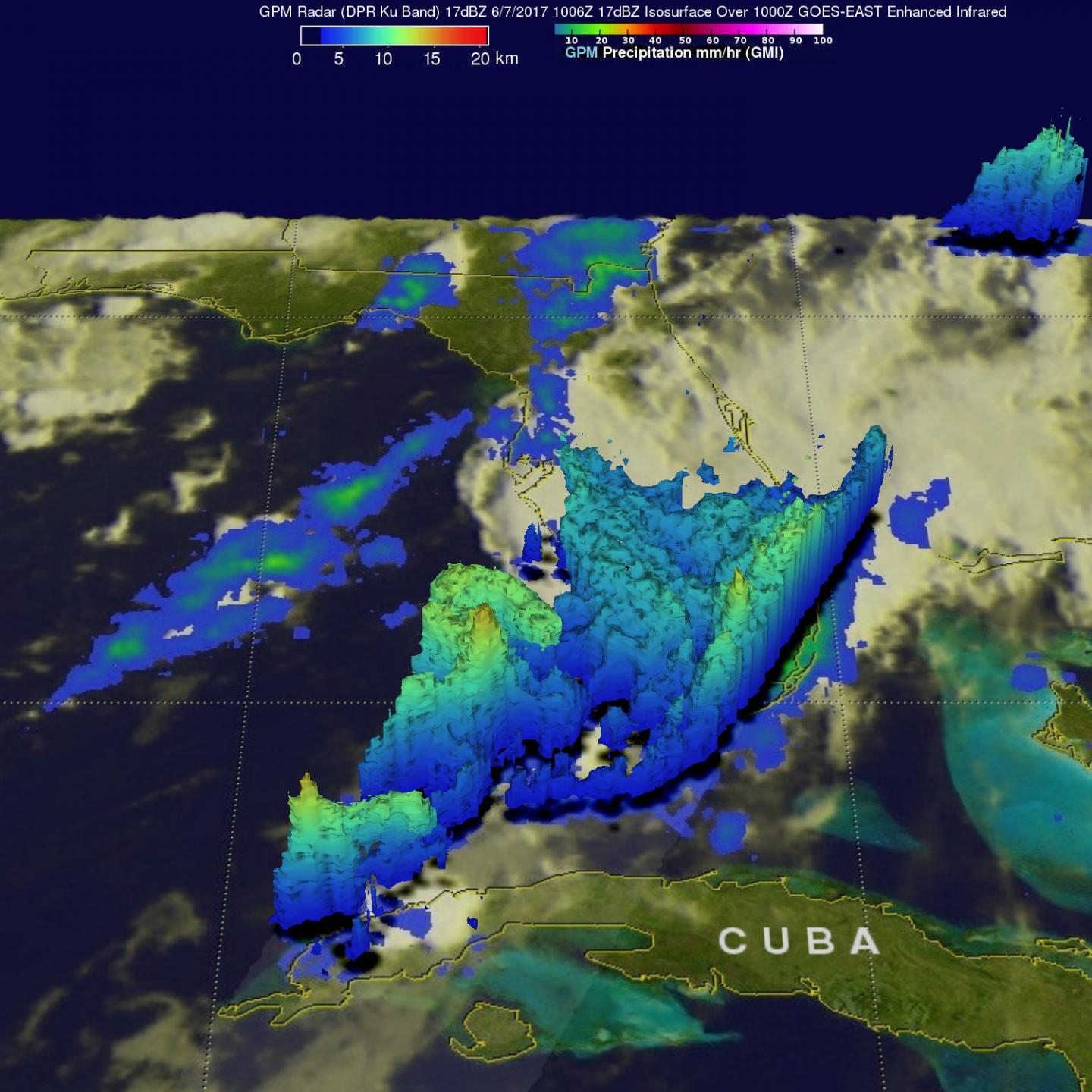 GPM View of Rainfall Over Florida