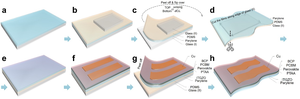 Schematics of the fabrication process for ultrathin parylene based FPSCs