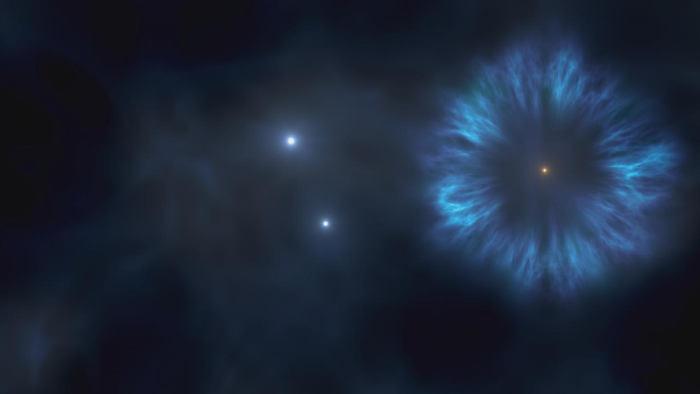 Artistic Image of the First Supernovas of the Milky Way