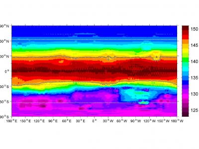 Global Map of Vesta's Average Surface Temperature