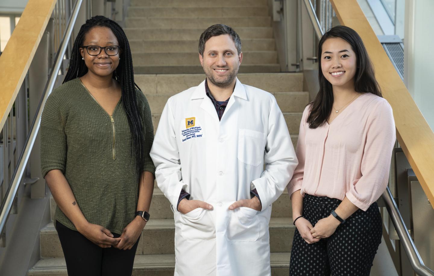 Bre'Anna Simpson and Samantha Liu, with Dr. Shumer, M.D.