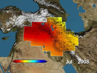 NASA's GRACE Sees Major Water Losses in Middle East