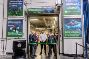 ORNL, Caterpillar marine engine ribbon cutting