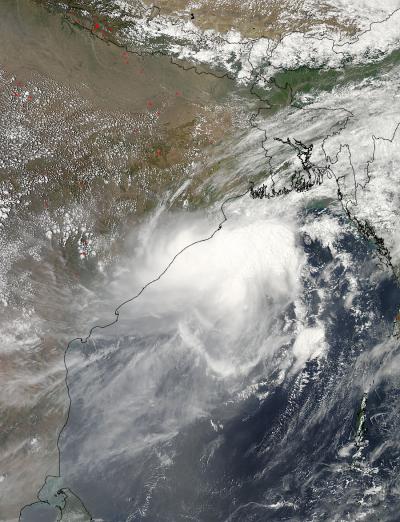 NASA Satellite Aqua Sees Cyclone Mahasen