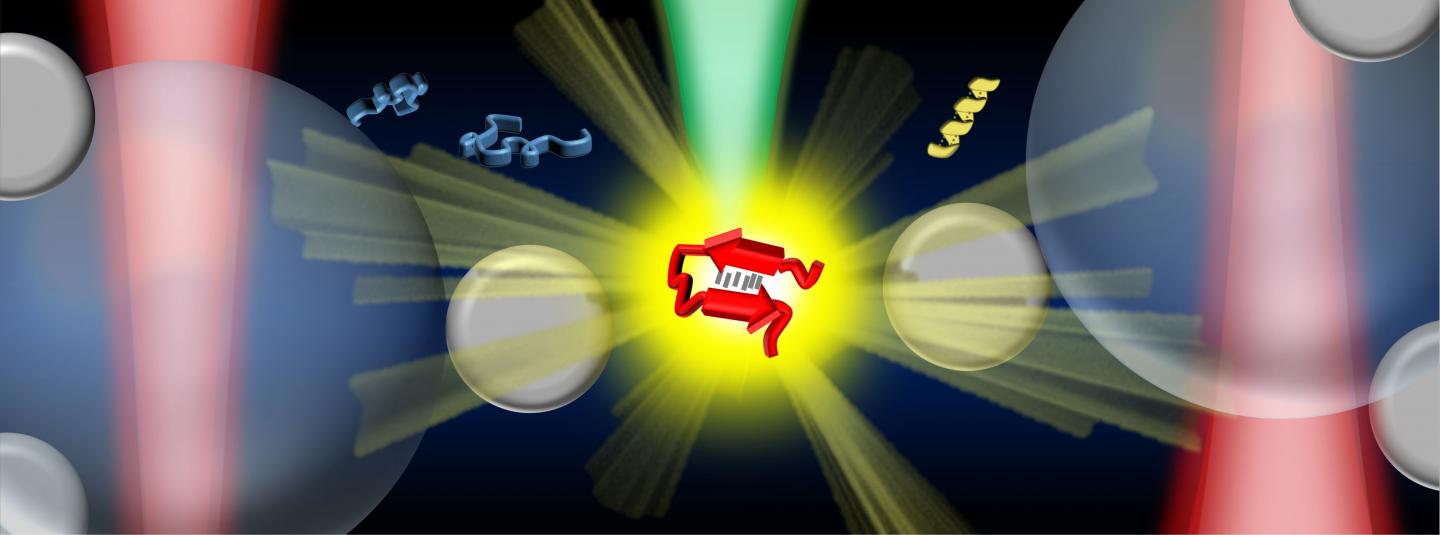 Optical tweezers-controlled hotspot