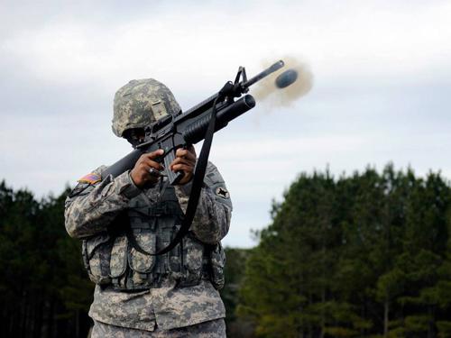 Soldier Fires 40mm