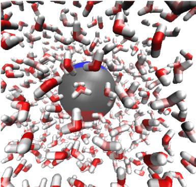 Dipolar Lennard-Jones Sphere Solvated in Water