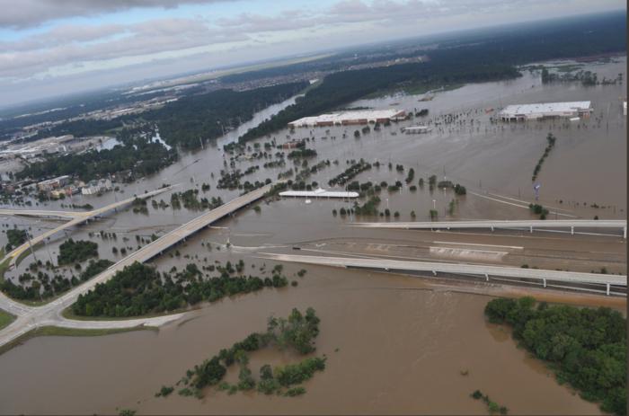 Flooding from hurricane in Texas, USA