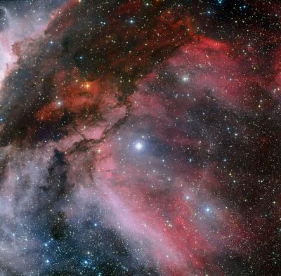 Carina Nebula Around the Wolf-Rayet Star WR 22