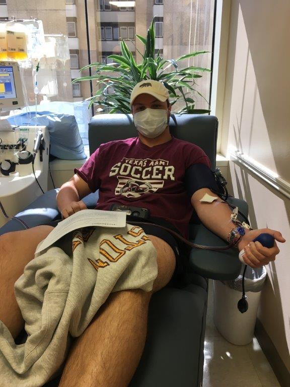 Houston Methodist Blood Plasma Donor Conner Scott