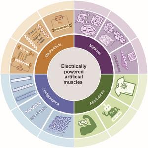 Schematic of the EAMFs categorized from the mechanism, material components, and configurations, as well as their application fields