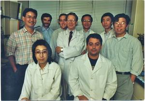 Dr. Jedd Wolchok pictured in the laboratory of Dr. Jan Vilcek, c. 1988.