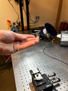 Optical fibre in the University of Bath lab