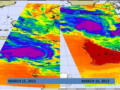 NASA Sees Cyclone Lua Strengthen