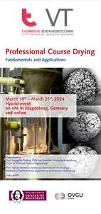 Professional Course “Drying – Fundamentals and Applications”