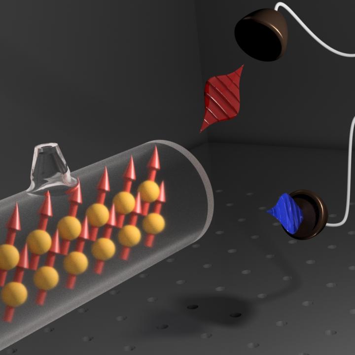 Photon Entangled with Atoms
