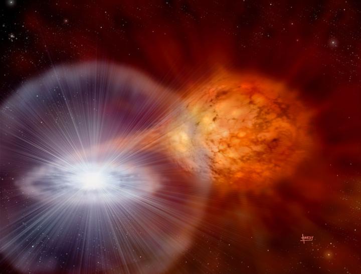 Explosion of a recurrent nova