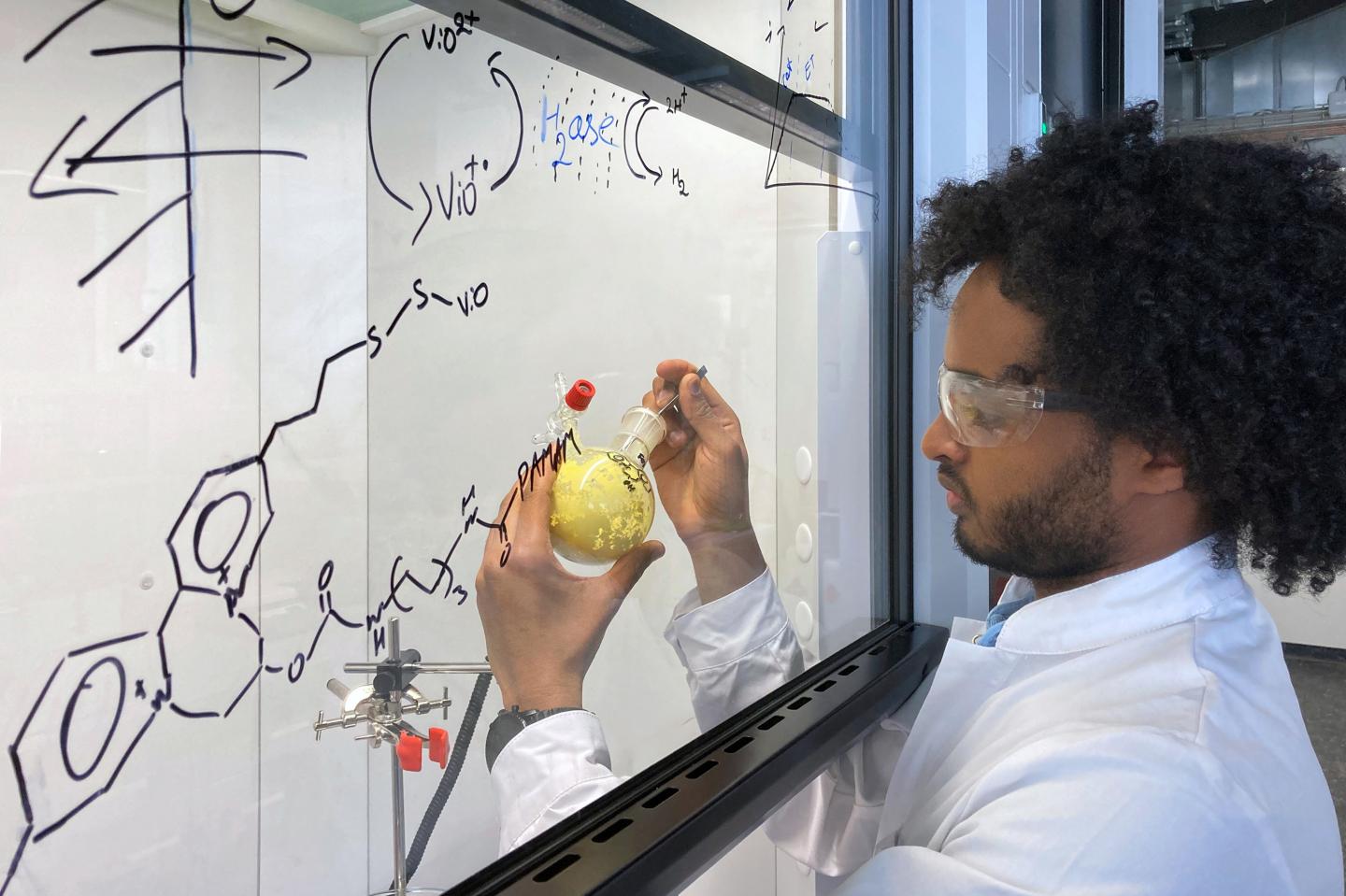 Dawit T. Filmon in the laboratory