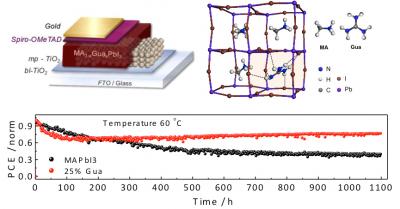 Stability Test of the Novel MA(1-x)GuaxPbI3 Perovskite Material