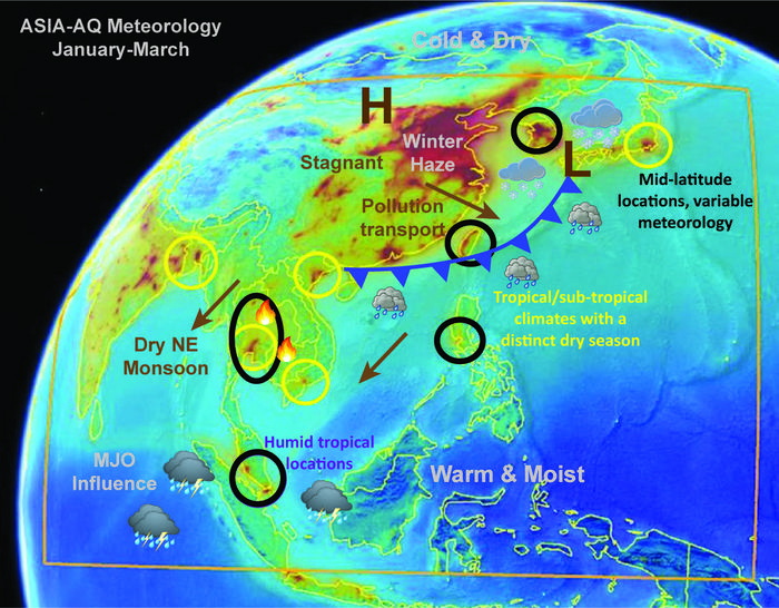 January-March Sampling Period of NRL, NASA ASIA-AQ