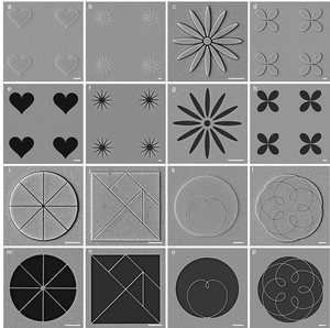 Fabrication of complex metallic structures with resist nanokirigami