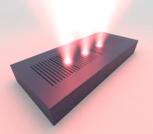 Subwavelength grated waveguide supporting polariton droplets