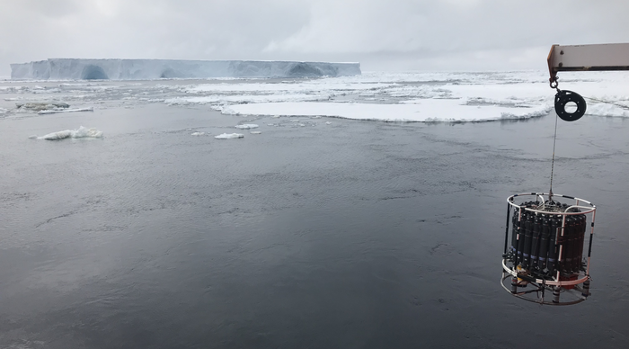 Taking measurements off the Antarctic coast