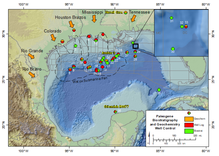 Rivers that fed that ancient Gulf of Mexico