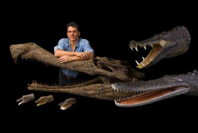 Paul Sereno with Six Crocs