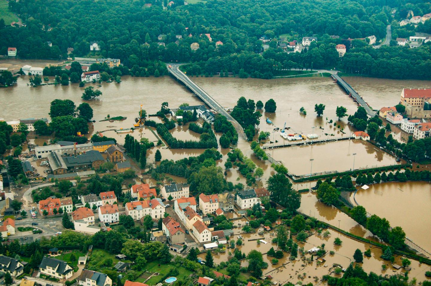 Inundated City in Germany