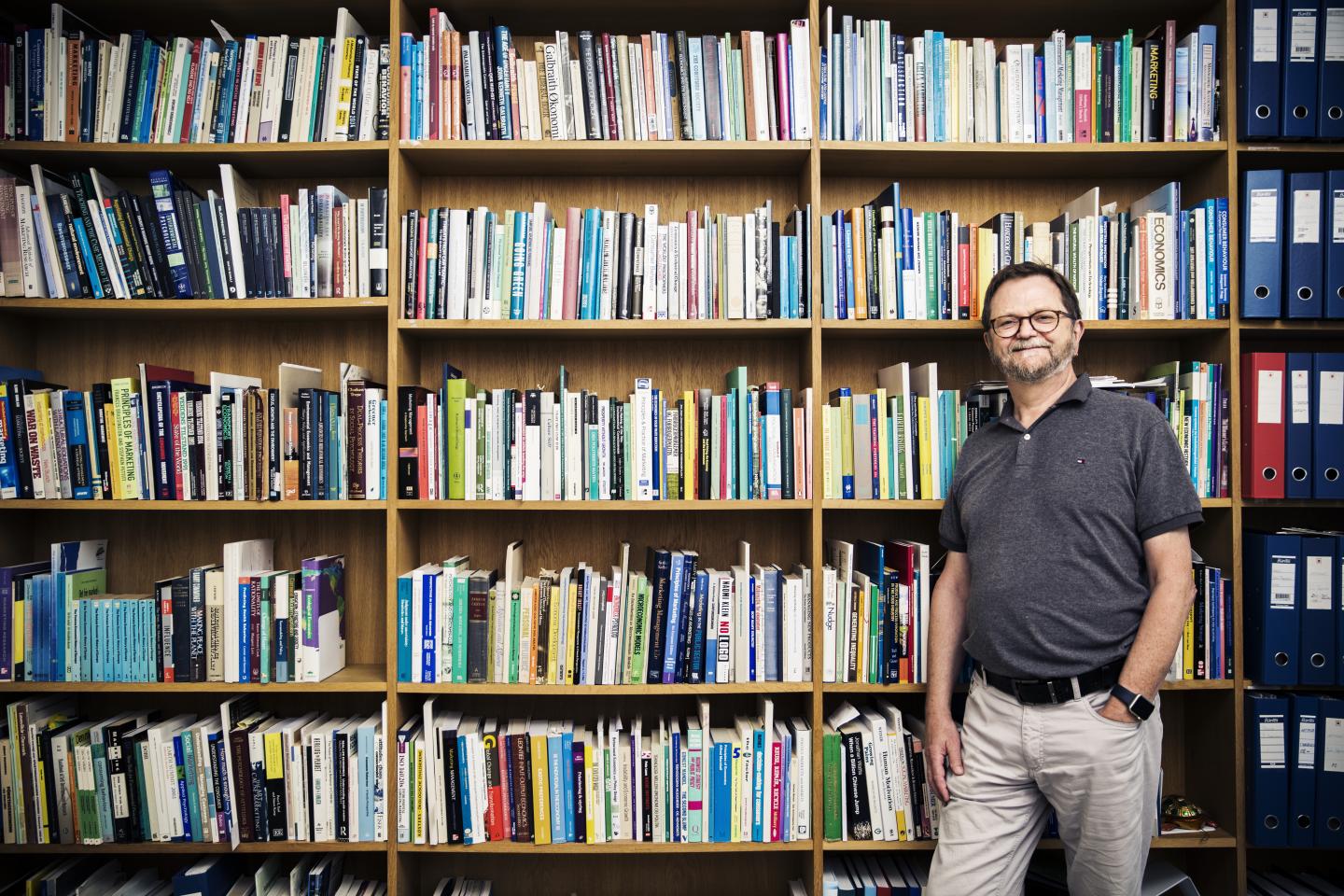Professor John Thøgersen in his Office at Aarhus BSS