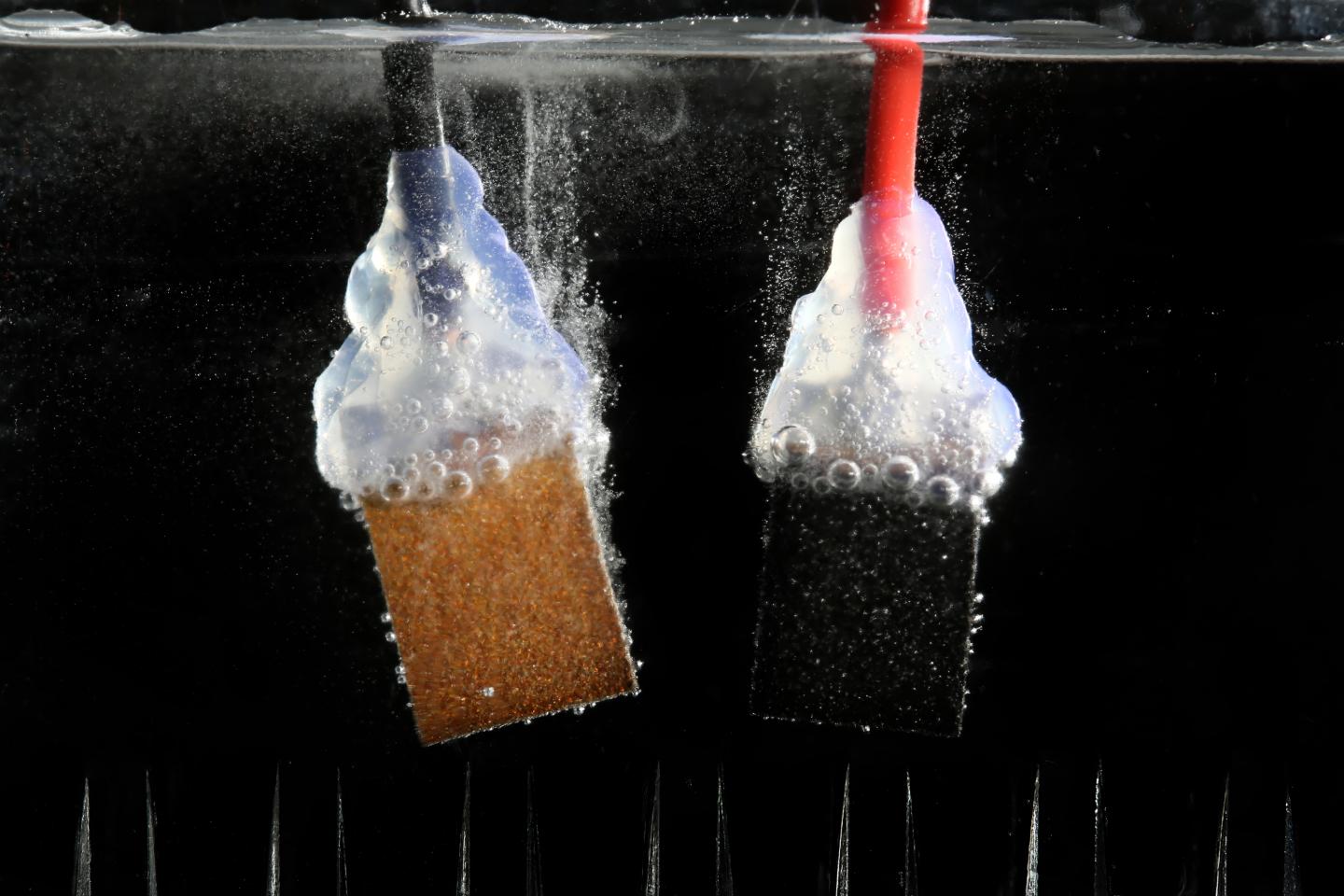 Oxygen and Hydrogen Bubbles