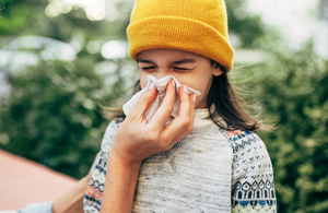 Child blowing nose