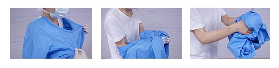 Figure 3: Taking off Self-gown