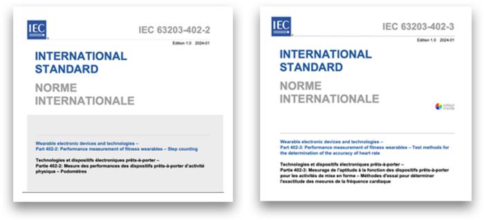 Two International Standards on 『Performance Testing of Wearable Devices for Health Management』