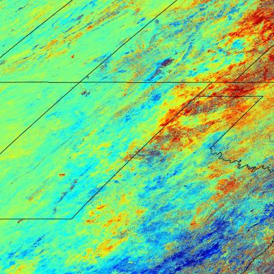 US Southwest Change of Plant Cover 2003-2004