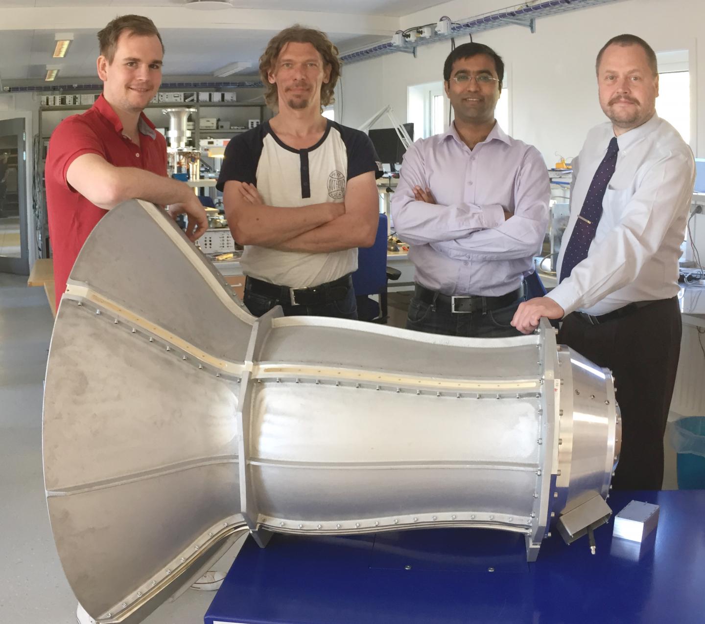 The Band 1 Feed in the Electronics Lab