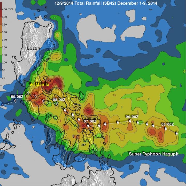 TRMM Rainfall Analysis of Hagupit