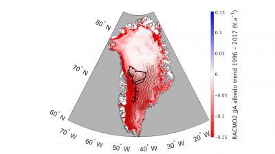 Greenland surface albedo